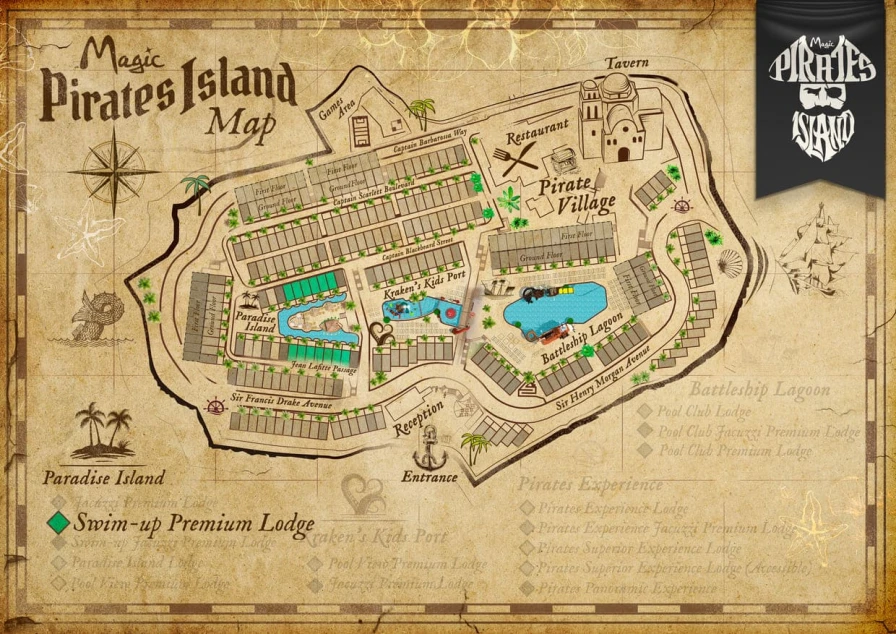 Descubre la ubicación de Paradise Swim-up Lodge