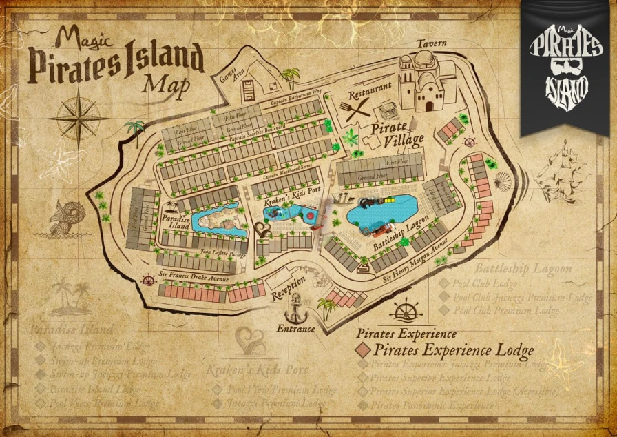 Descubre la ubicación de Pirates Experience Lodge