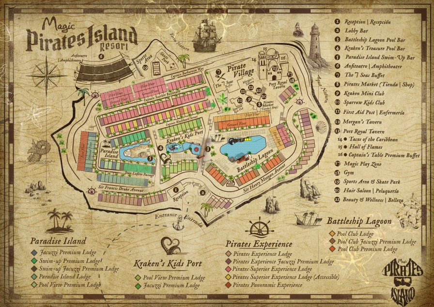 Conoce todas las zonas de Magic Pirates Island