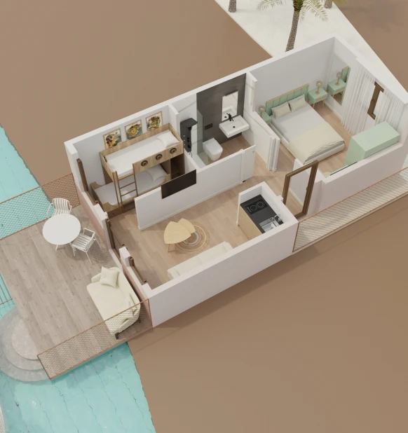 Paradise Island Swim-Up Lodge (premium)