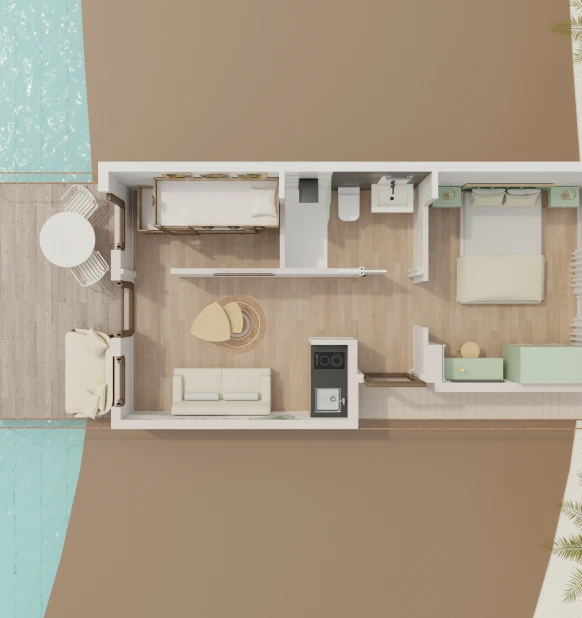 Paradise Island Swim-Up Lodge (premium)