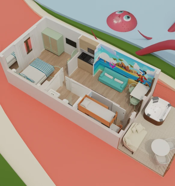 Kraken´s Kids Jacuzzi Lodge (premium)
