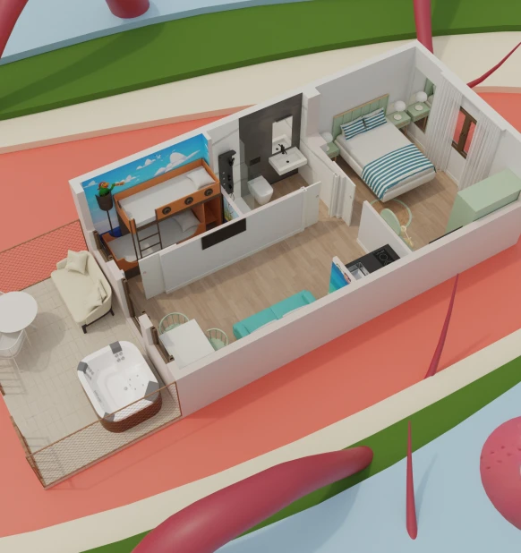 Kraken´s Kids Jacuzzi Lodge (premium)