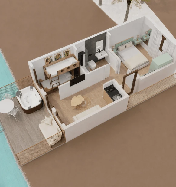Paradise Island Swim-Up Jacuzi Lodge (premium)